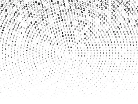 Vector Illustration of abstract big data numeric business background Illustrazione stock