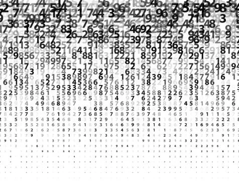 Vector Illustration of abstract big data numeric business background Illustrazione stock