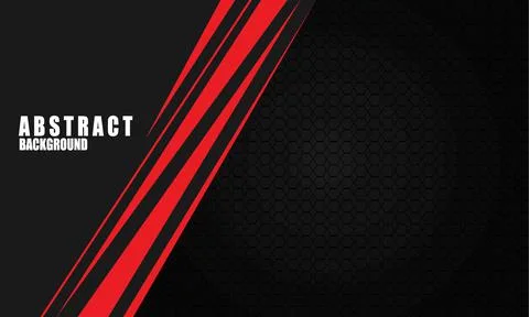 Vector illustration of an abstract black background with red sharp triangular Stock Illustration