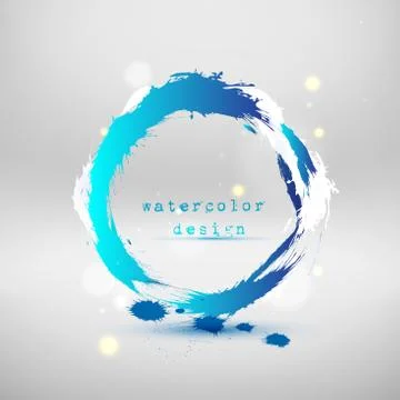 Vector illustration of abstract blue circle. Illustrazione stock