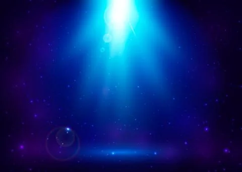 Vector illustration of abstract blue magic light background Stock Illustration