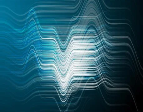 Vector illustration of abstract blue wave background Stock Illustration