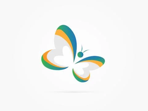 Vector Illustration abstract butterfly with multicolored Stock Illustration