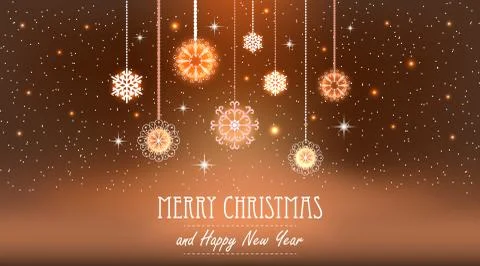 Vector illustration abstract Christmas Background. Snowflakes, night sky Stock Illustration
