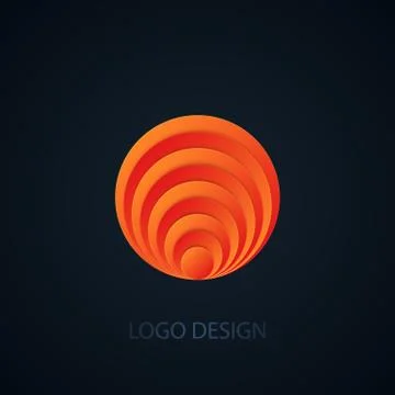 Vector illustration of abstract circle logo Stock Illustration