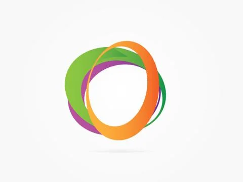 Vector Illustration Abstract Circle Multicolored strip logo Stock Illustration