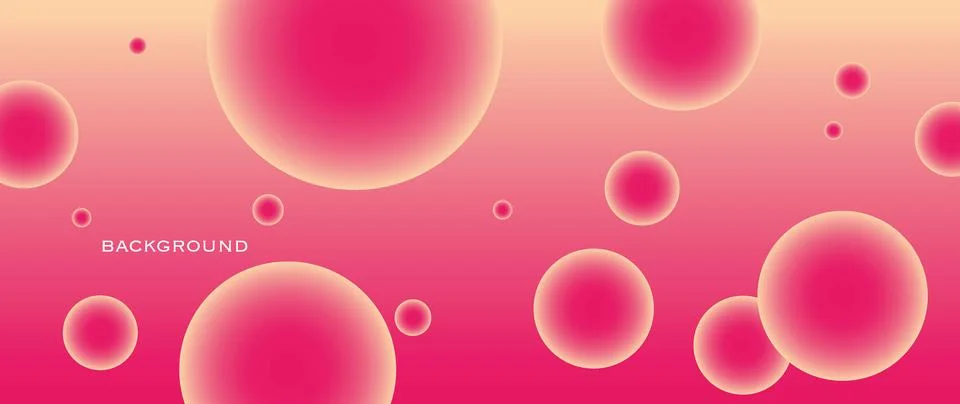 Vector illustration. Abstract circles on a gradient background. Light red 3D Stock Illustration