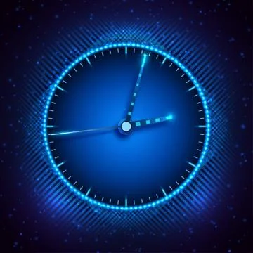 Vector illustration of abstract clock. Stock Illustration