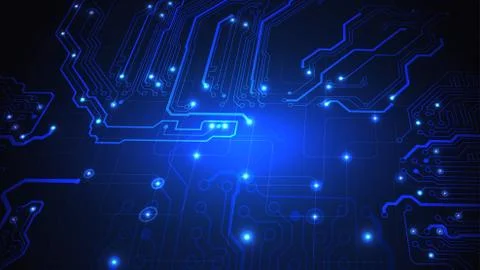 Vector illustration of abstract electrical board, circuit. Abstract science,  Stock Illustration