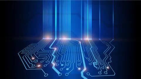 Vector illustration of abstract electrical board, circuit. Abstract science,  Stock Illustration
