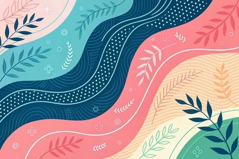 Vector illustration of an abstract floral background Stock Illustration