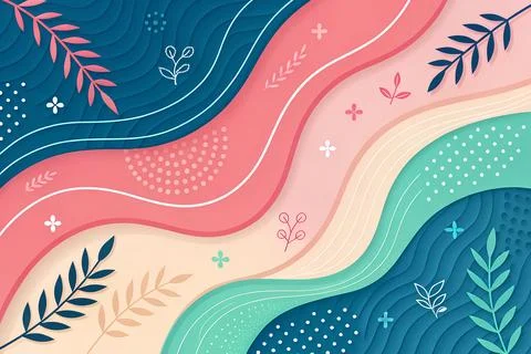 Vector illustration of an abstract floral background Stock Illustration