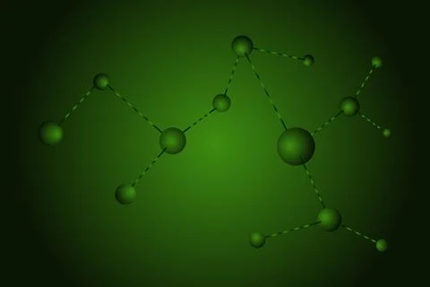 Vector illustration of abstract green mocule background. Stock Illustration