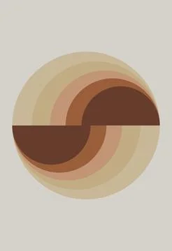 Vector illustration. Abstract modern art poster with simple geometric shapes Stockillustratie