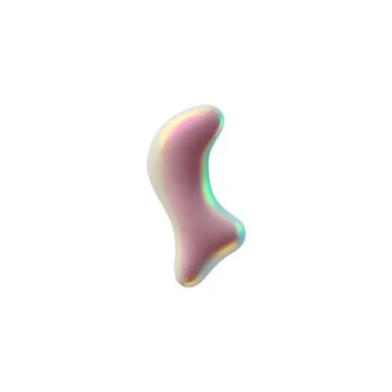Vector illustration of an abstract object in Y2K style. 스톡 일러스트