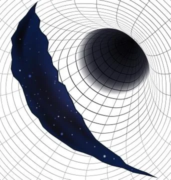 Vector illustration abstract open hole and cosmos Stock Illustration