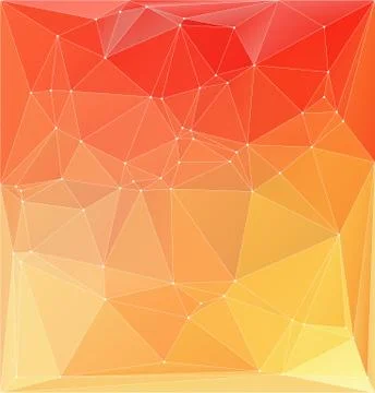 Vector illustration. Abstract orange yellow colorful polygonal backdrop. Stock Illustration