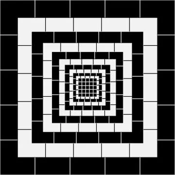 Vector illustration an abstract pattern in the form of an ornament from geome Stock Illustration