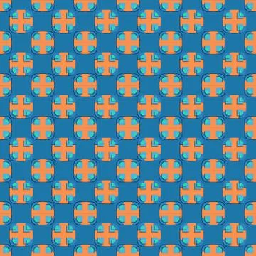 Vector illustration an abstract pattern in the form of an ornament from geome Stock Illustration