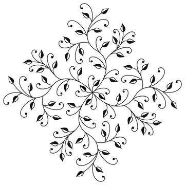 Vector illustration. Abstract pattern on a white background. Plants. Иллюстрация