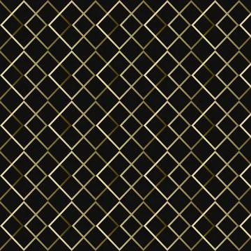 Vector Illustration Of Abstract Rectangle Pattern Gold and Black イラスト素材