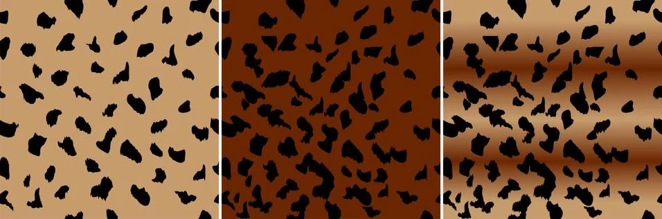 Vector illustration. Abstract seamless vector patterns, leopard print. Animal Stock Illustration