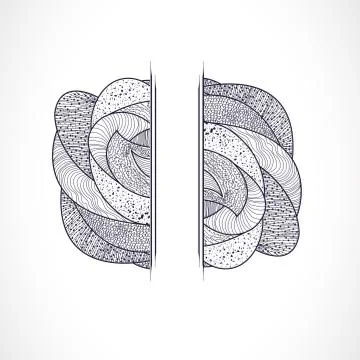 Vector illustration with abstract shape. Stock Illustration