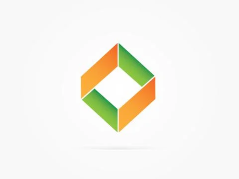 Vector illustration abstract Square 3D Stock Illustration