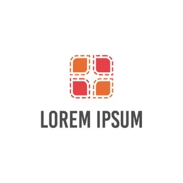 Vector illustration abstract square icon logo simple design Stock Illustration