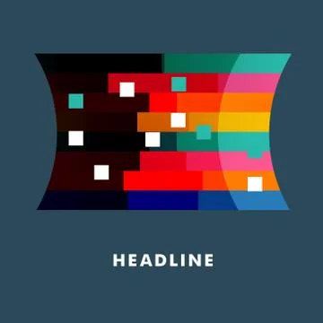 Vector illustration of abstract squares and lines Stock Illustration