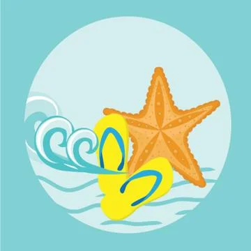 Vector Illustration of an Abstract Summer Background Stock Illustration