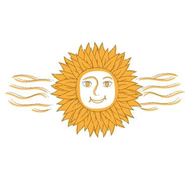 Vector illustration of abstract sun with flames Stock Illustration