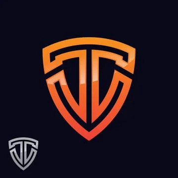 Vector illustration of abstract symbol based on the letter T with color orang Stock-Illustration