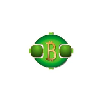 Vector illustration abstract symbol consisting of geometric shapes with a bit Stock Illustration