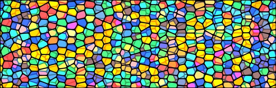 Vector Illustration of abstract vitrage background. Wide Decorative stained g Stock Illustration