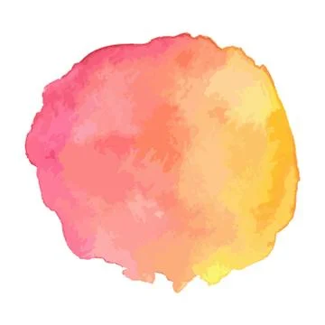 Vector illustration of abstract watercolor splatter isolated on white backgro Stock Illustration