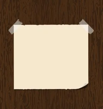 Vector illustration abstract woogen wall and empty paper Stock Illustration