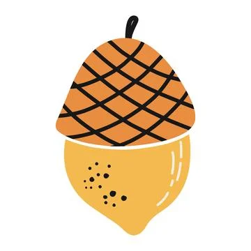 Vector illustration of acorn Stock Illustration