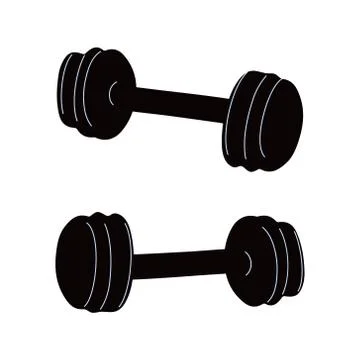 Vector illustration of adjustable dumbbells. Stock Illustration