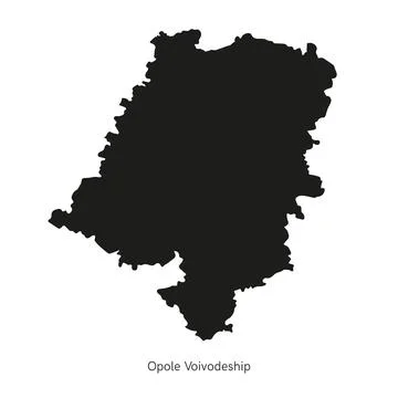 Vector illustration: administrative map of Poland. Opole Voivodeship map with Stock Illustration