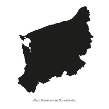 Vector illustration: administrative map of Poland. West Pomeranian Voivodeship Stock Illustration