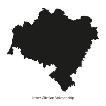 Vector illustration: administrative map of Poland. Lower Silesian Voivodeship Stock Illustration