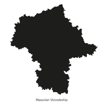 Vector illustration: administrative map of Poland. Masovian Voivodeship map with Stock-Illustration