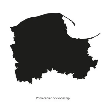 Vector illustration: administrative map of Poland. Pomeranian Voivodeship map Stock-Illustration