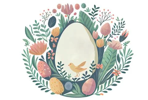 Vector illustration of aester colorful eggs isolation on white background Stock Illustration
