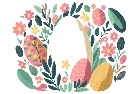 Vector illustration of aester colorful eggs isolation on white background Stock Illustration