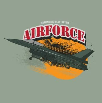 Vector illustration of air force. Stock Illustration