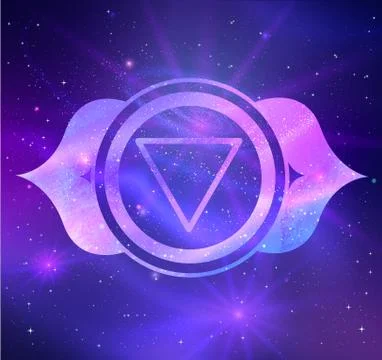 Vector illustration of Ajna chakra Stock Illustration