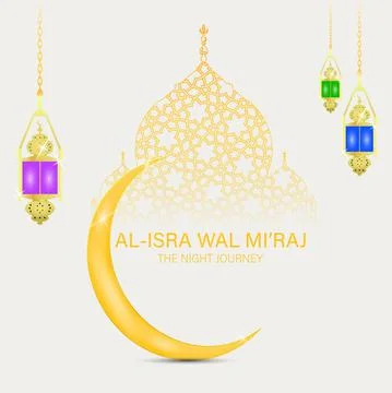 Vector Illustration of Al-Isra wal Mi'raj Illustrazione stock