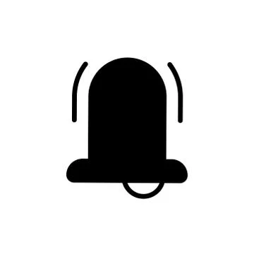 Vector illustration alarm notification - bell icon in black Stock Illustration